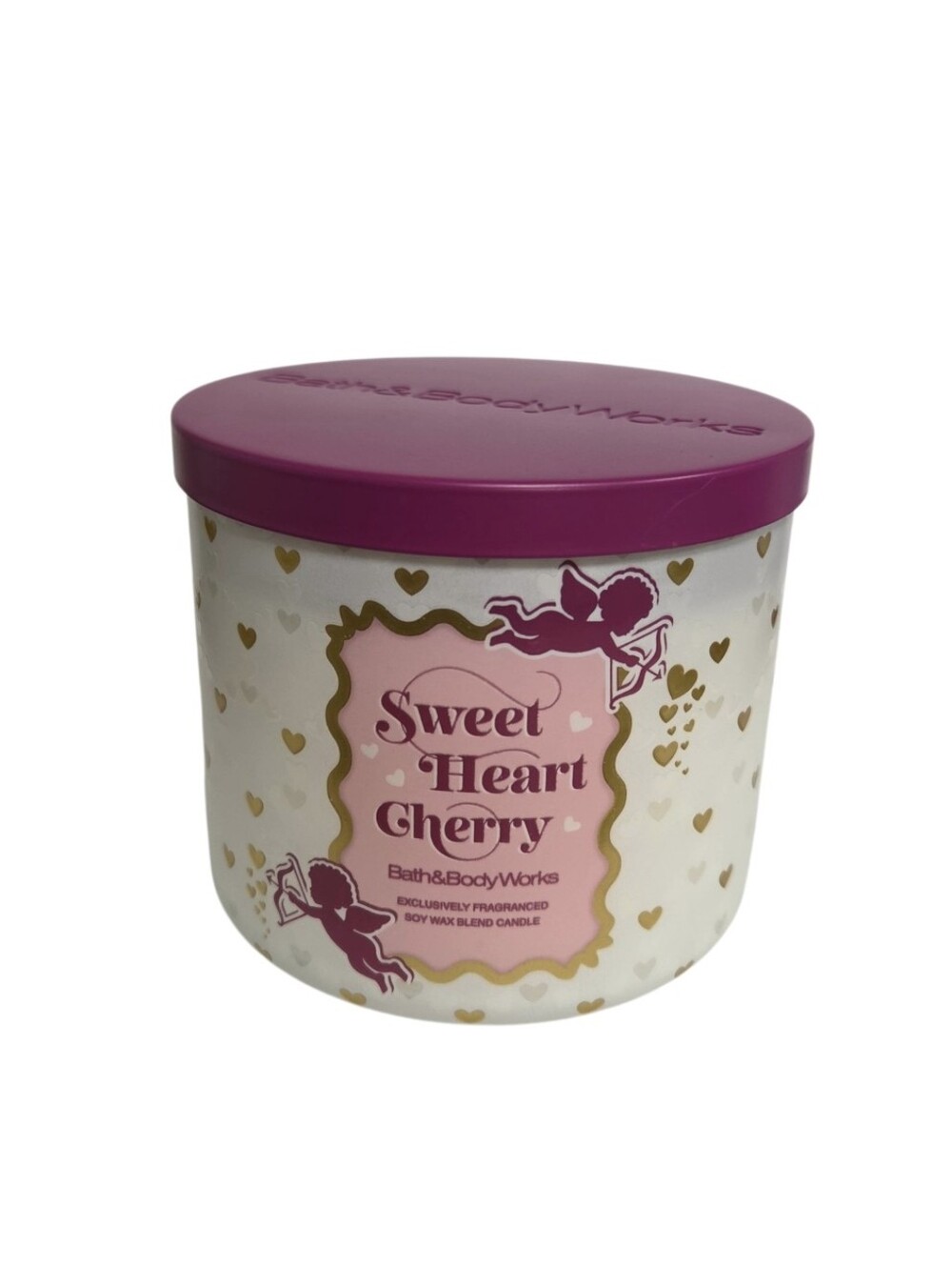 New Bath & Body Works Sweet Heart Cherry 3 Wick Candle Valentine's